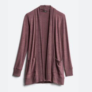 Market & Spruce Heather Brushed Knit Two Pocket Cardigan, Size M, Heathered Pink